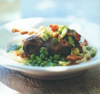 Quails with cherries (Cailles flambées)