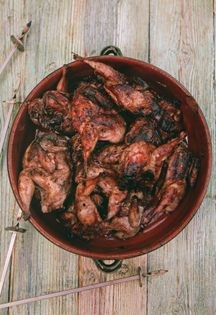 Quails with romesco sauce