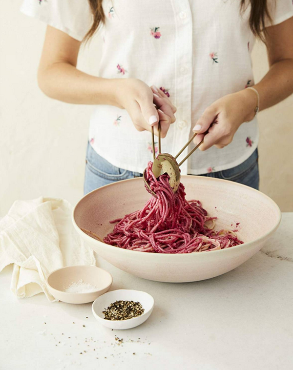 Queen B beet sauce noodles