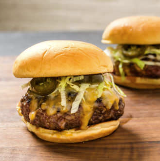 Queso fundido burgers