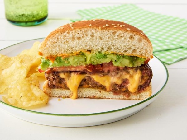 Queso-stuffed burgers 