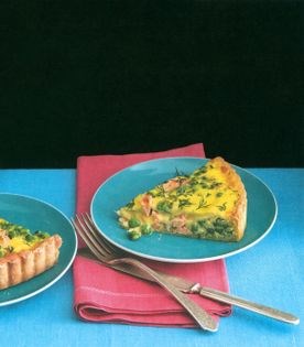 Quiche of salmon & peas