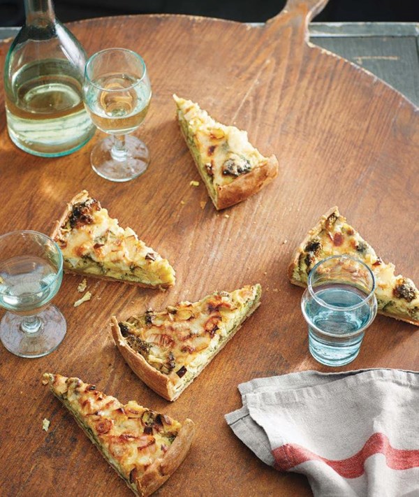 Quiche with vegetarian filling