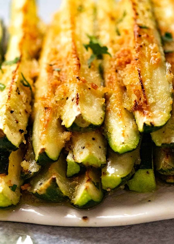Quick & easy baked zucchini