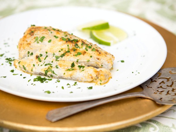 Quick and easy broiled bluefish fillets with lime aioli