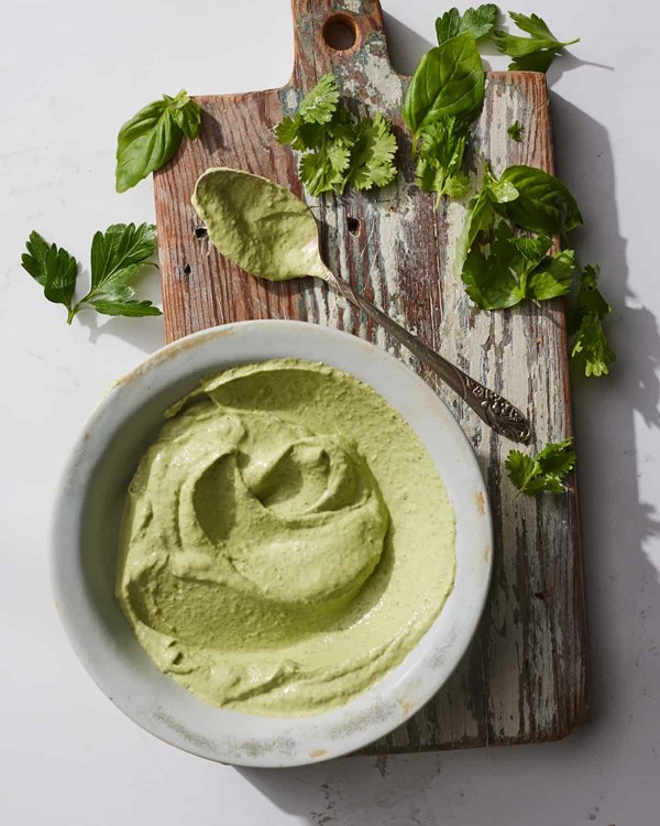 Quick and easy green tahini dressing 