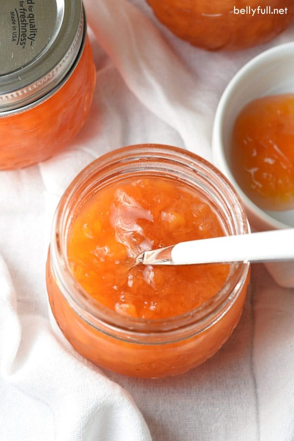 Quick and easy peach freezer jam