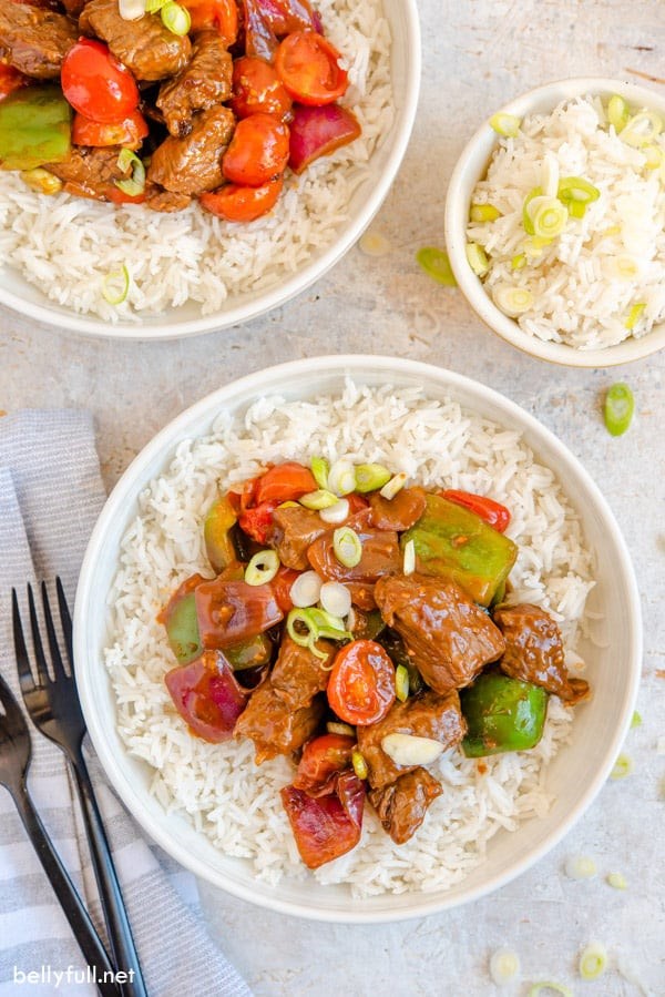 Quick and easy pepper steak stir fry