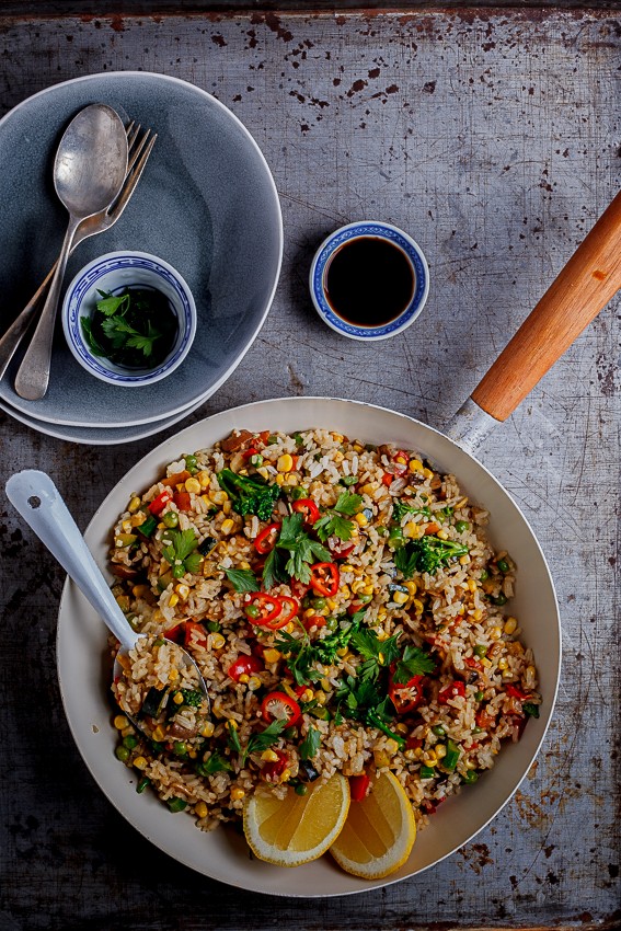 Quick and easy vegetable fried rice