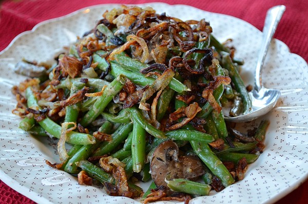 Quick and fresh green bean “casserole”