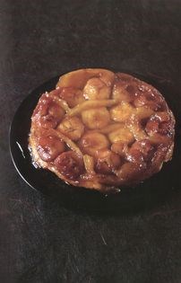 Quick apple "tarte Tatin" with salted butter caramel