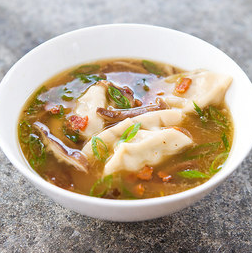 Quick Asian-style dumpling soup
