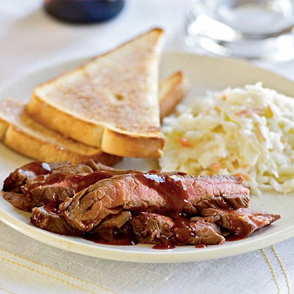 Quick barbecue flank steak