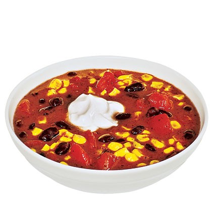 Quick black bean and corn soup