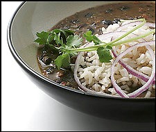 Quick black bean soup