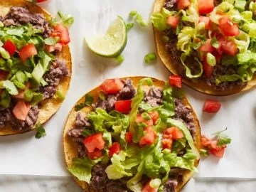 Quick black bean tostadas 