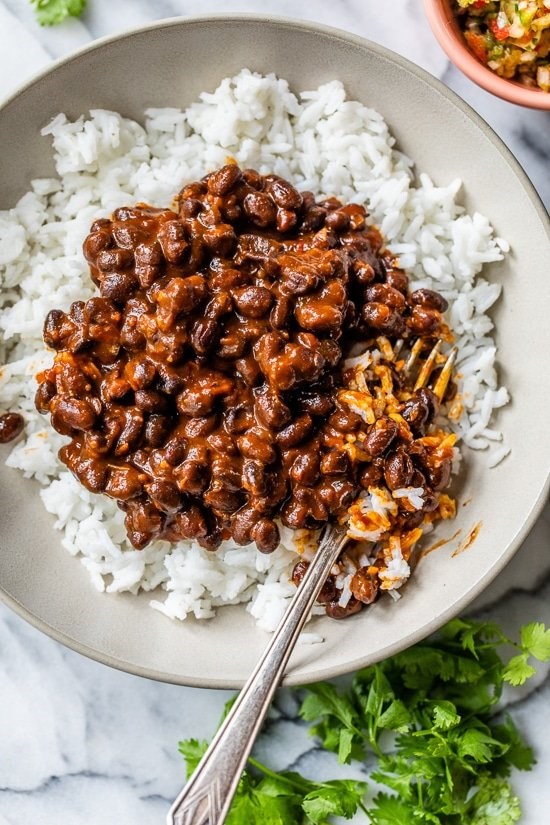 Quick black beans 