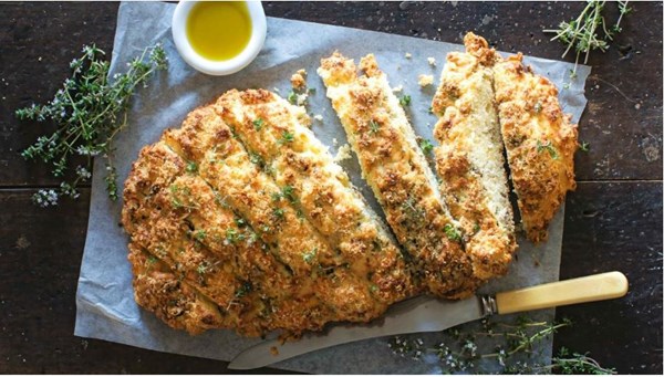 Quick blue cheese and walnut bread