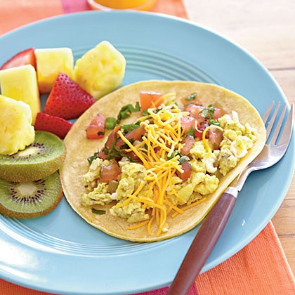 Quick breakfast burritos