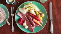 Quick-brined corned beef and vegetables