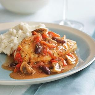 Quick chicken cacciatore