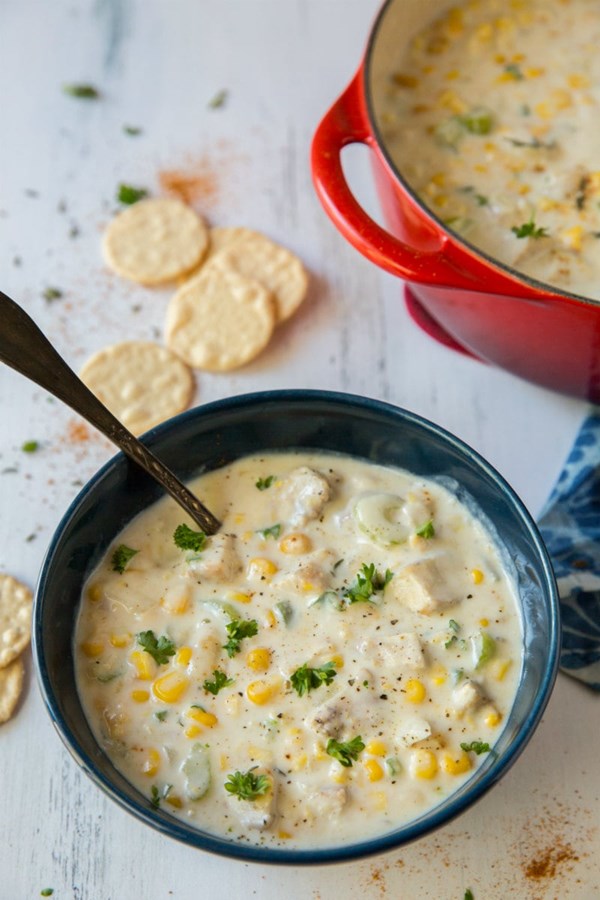 Quick chicken corn chowder