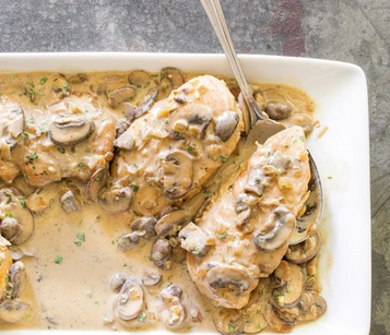 Quick chicken fricassee