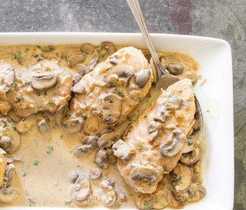 Quick chicken fricassee