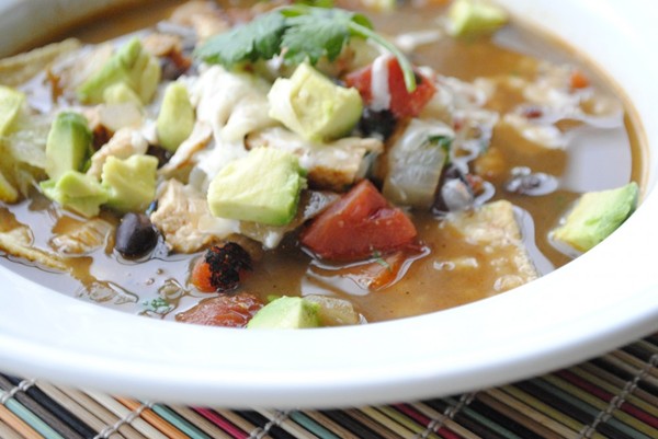 Quick chicken tortilla soup