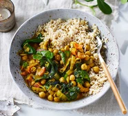Quick chickpea & chard tamarind curry