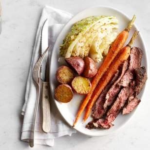 Quick "corned" beef & cabbage