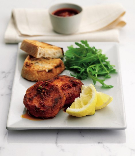 Quick falafel with harissa dressing