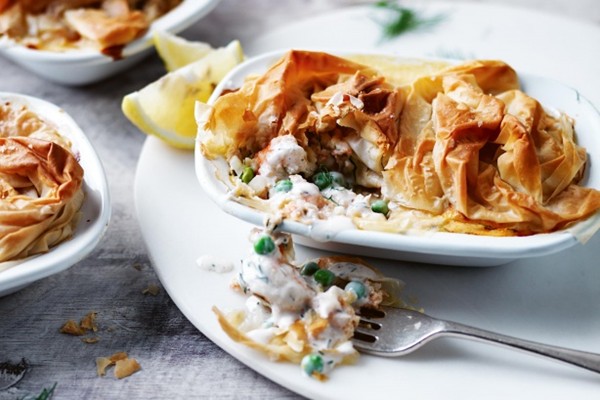 Quick filo fish pie
