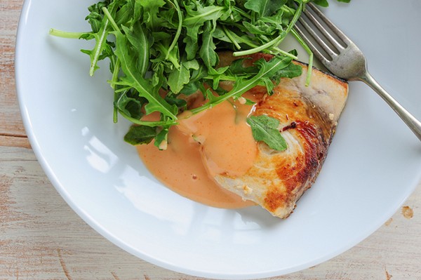 Quick fish with ‘brava’ sauce