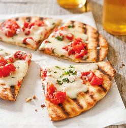 Quick grilled pizza
