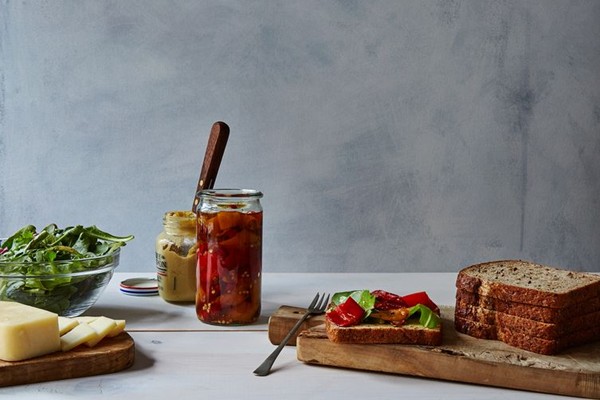 Quick hot pickled peppers