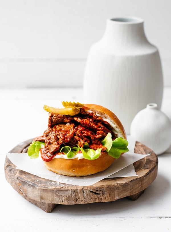 Quick Korean steak burgers