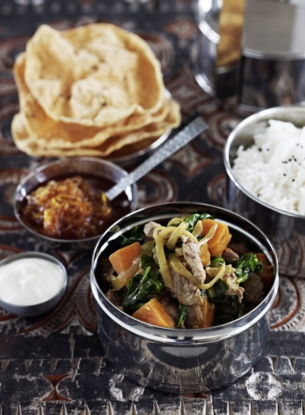 Quick lamb and kumara curry