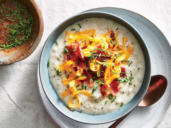 Quick loaded potato soup