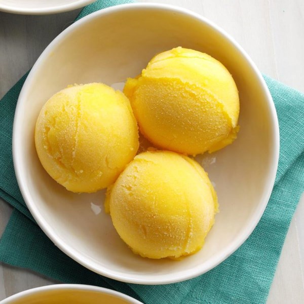 Quick mango sorbet