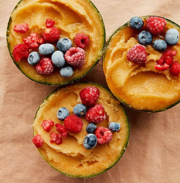 Quick melon sorbet