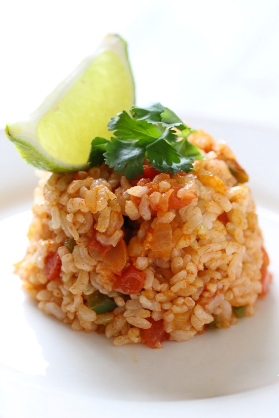 Quick Mexican brown rice