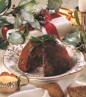 Quick microwave Christmas pudding