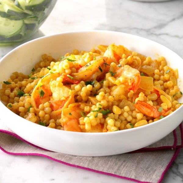 Quick Moroccan shrimp skillet 
