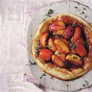 Quick peach Tatin