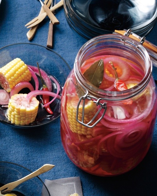 Quick-pickled corn