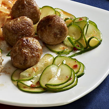 Quick pickled cucumbers