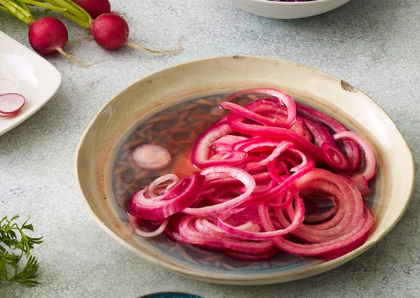 Quick pickled onions