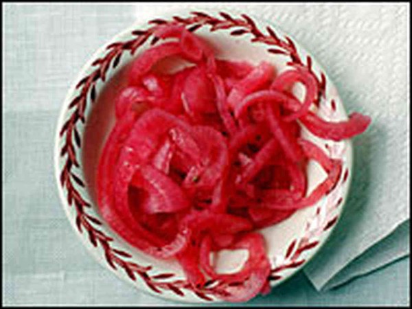 Quick pickled red onions