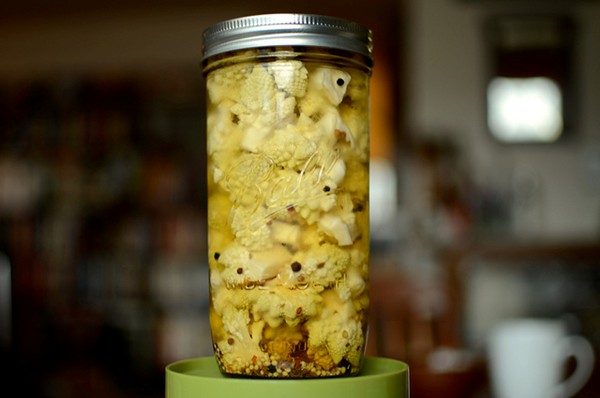 Quick pickled romanesco broccoli